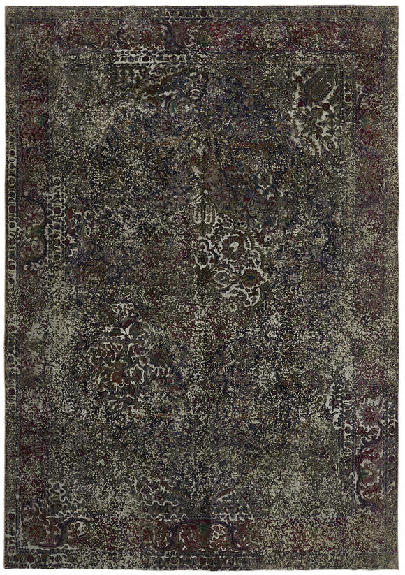 8x11 Grey Overdyed Large Area Rug - 44334