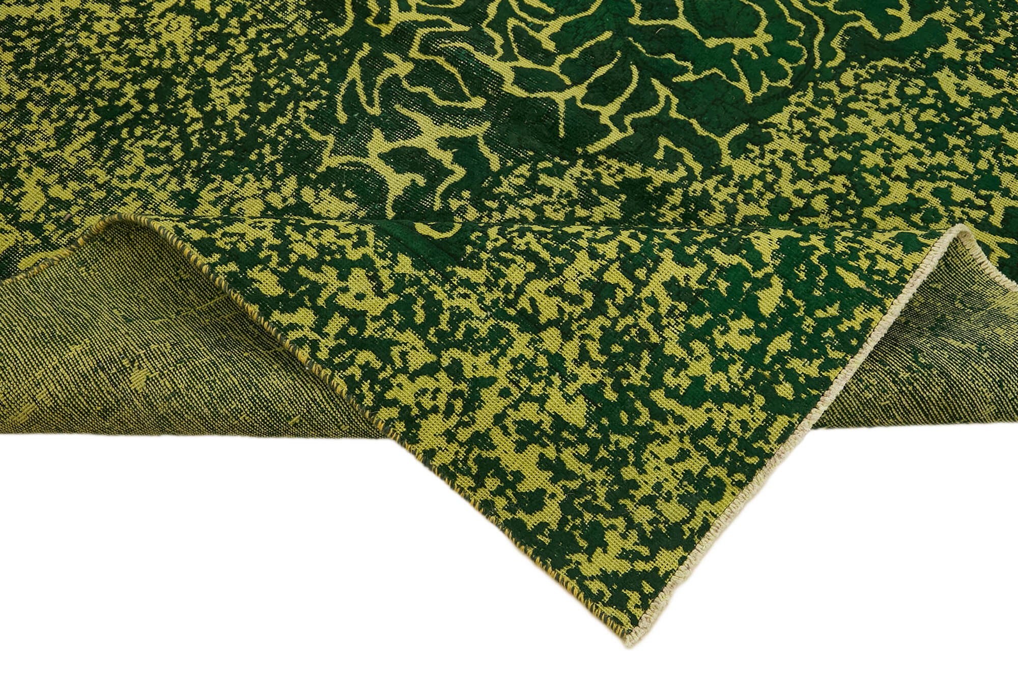 6x9 Green Overdyed Large Area Rug - 44358