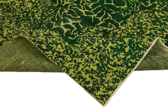 6x9 Green Overdyed Large Area Rug - 44358