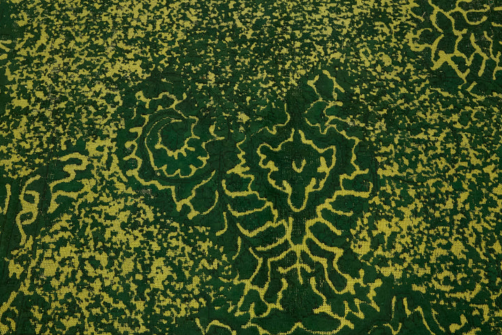 6x9 Green Overdyed Large Area Rug - 44358