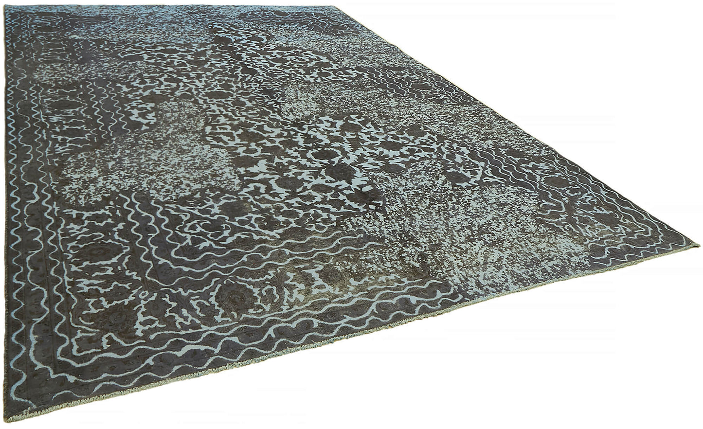 10x13 Grey Overdyed Large Area Rug - 44364