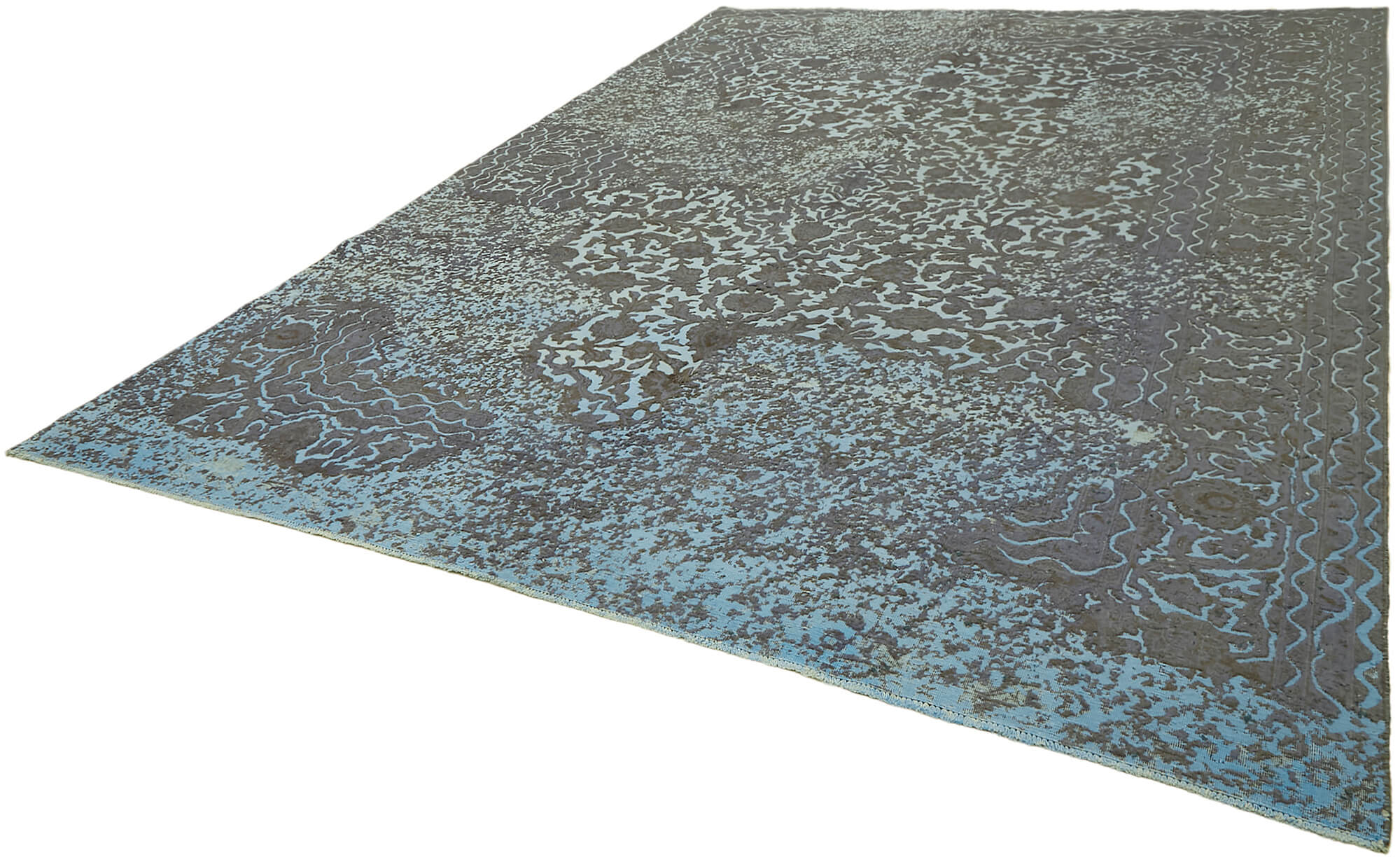 10x13 Grey Overdyed Large Area Rug - 44364