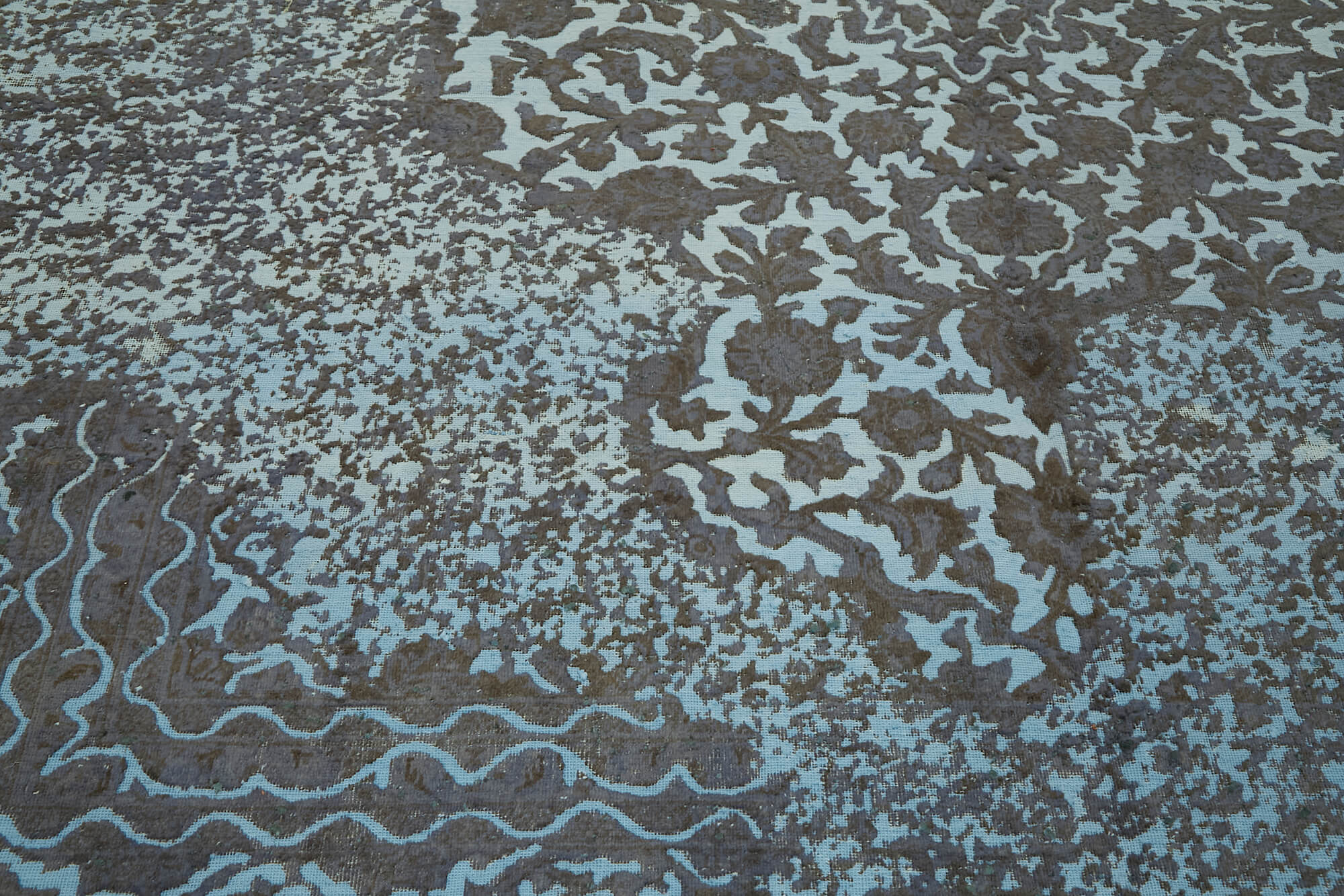 10x13 Grey Overdyed Large Area Rug - 44364
