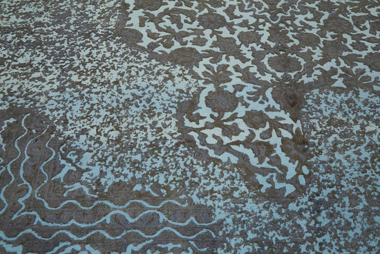 10x13 Grey Overdyed Large Area Rug - 44364