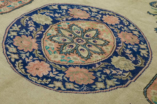 8x11 Beige Vintage Large Area Rug - 44376