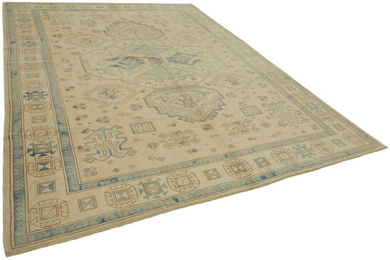 9x11 Beige Vintage Large Area Rug - 44383