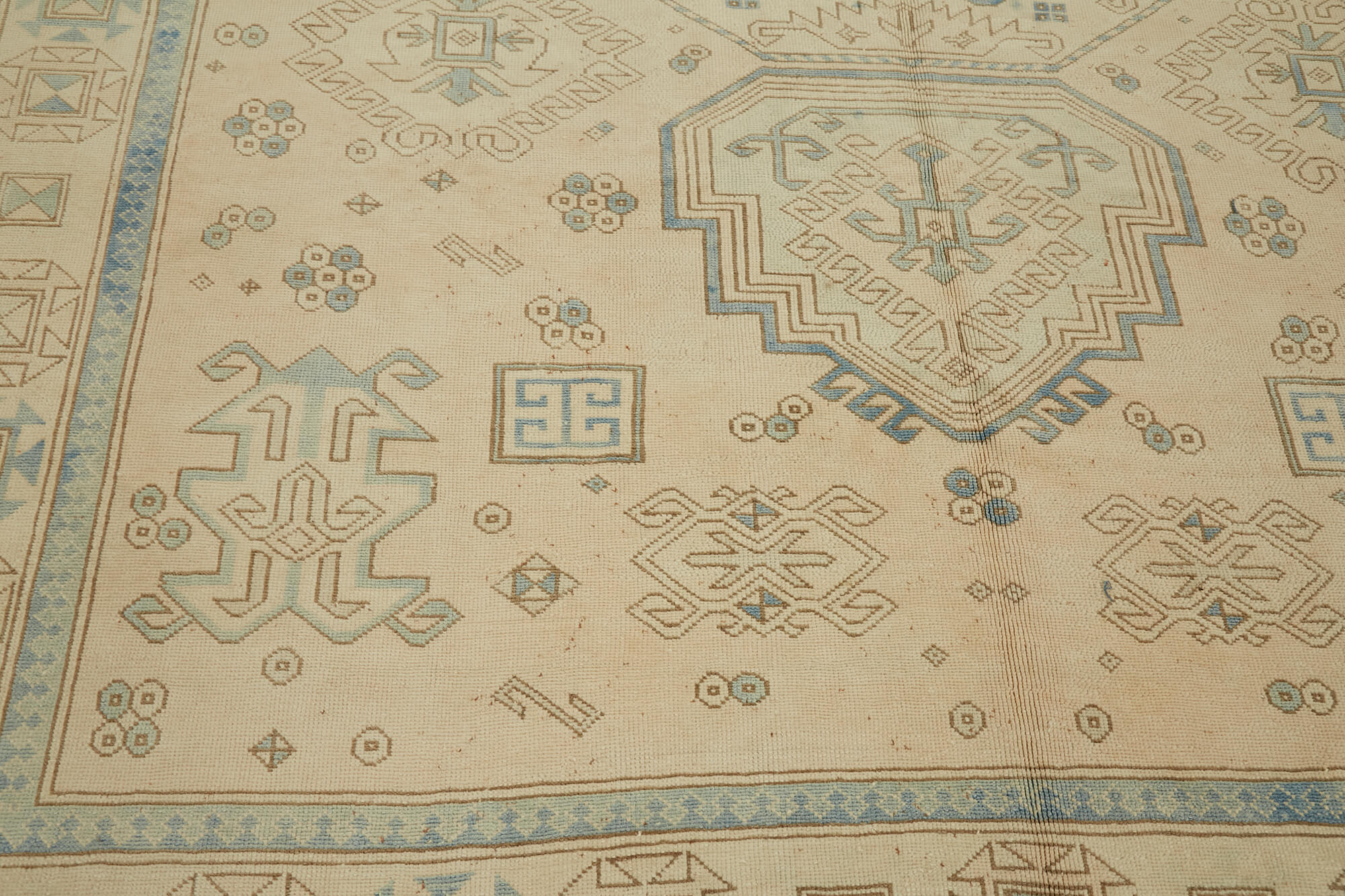 9x11 Beige Vintage Large Area Rug - 44383