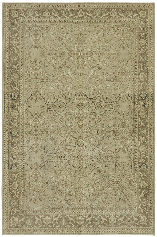 7x11 Beige Vintage Large Area Rug - 44417