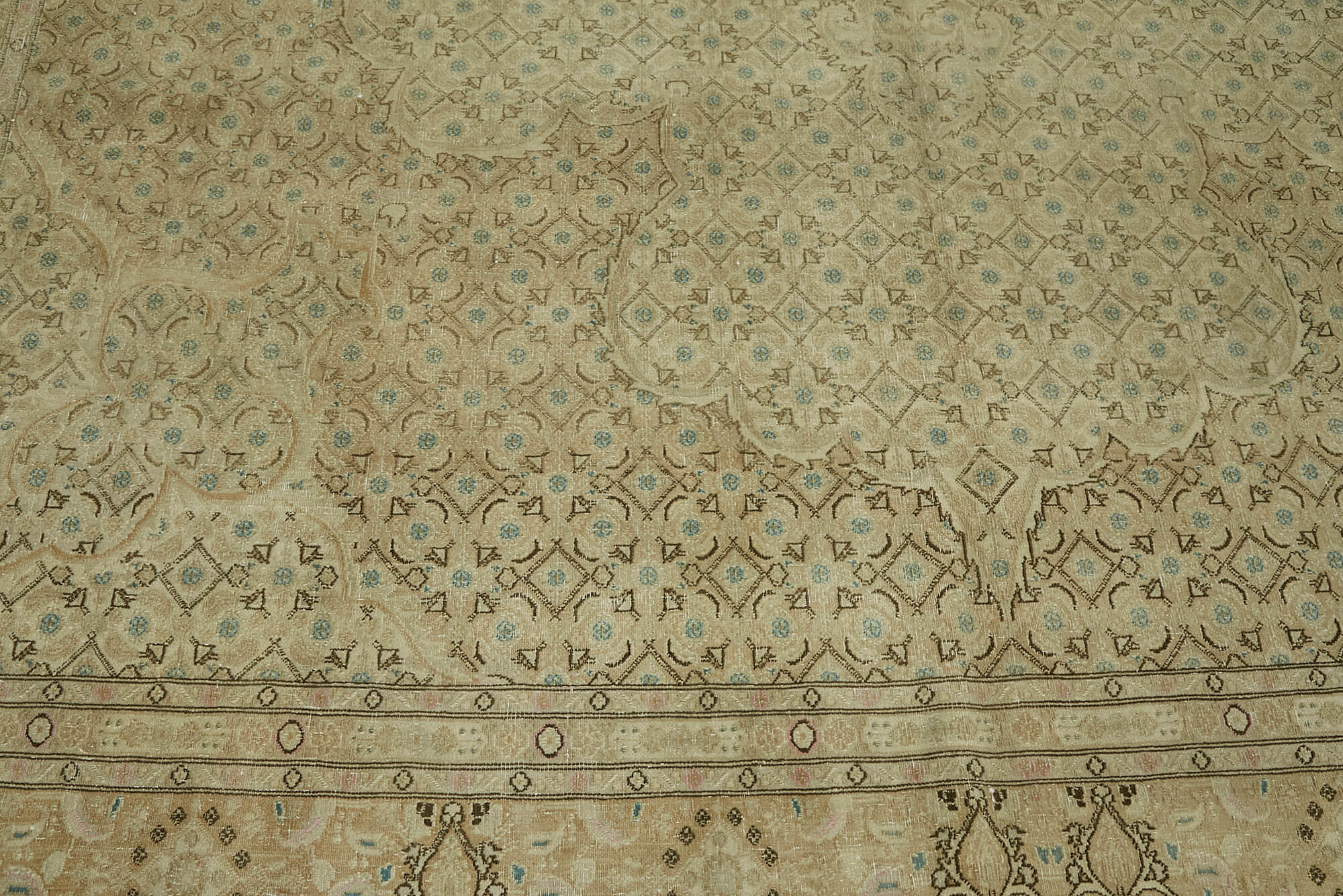 9x12 Beige Vintage Large Area Rug - 44420