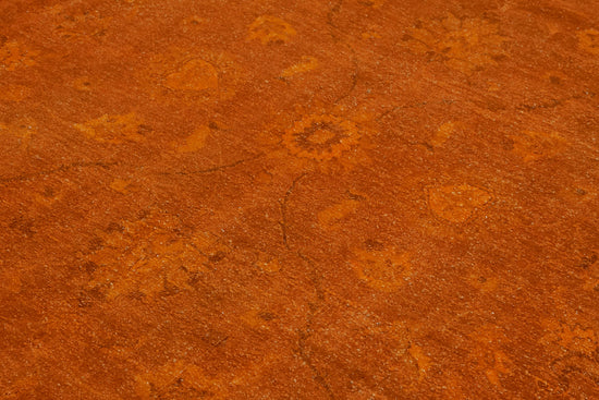 9x12 Orange Overdyed Large Area Rug - 44443