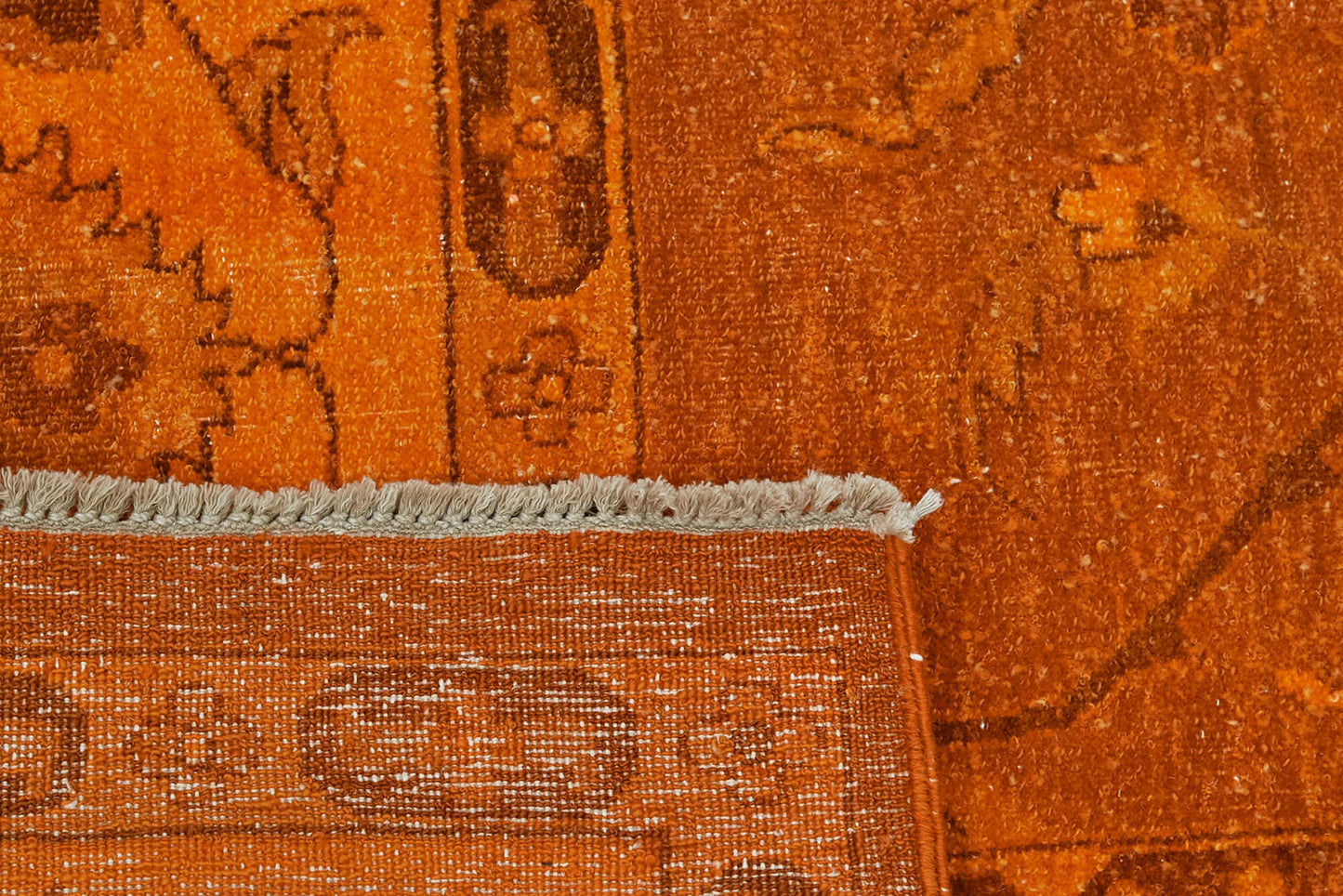 9x12 Orange Overdyed Large Area Rug - 44443