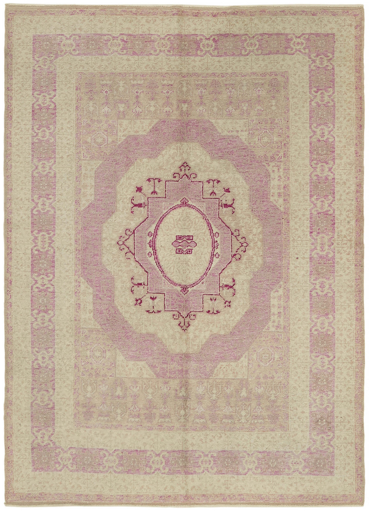 6x8 Beige Oushak Rug - 44461