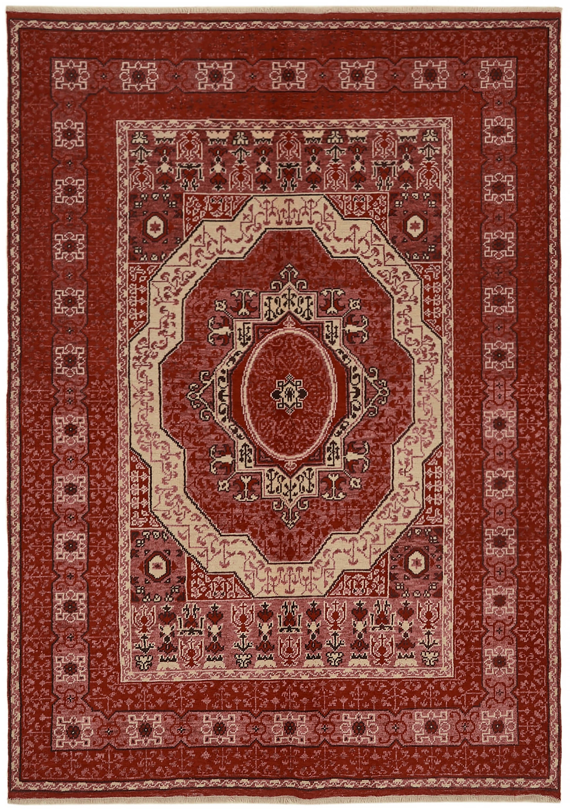 6x8 Red Oushak Rug - 44462