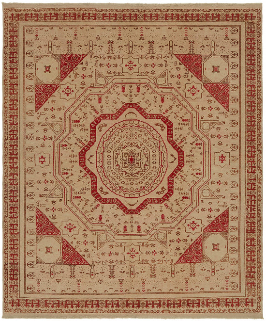 7x8 Beige Oushak Rug - 44463