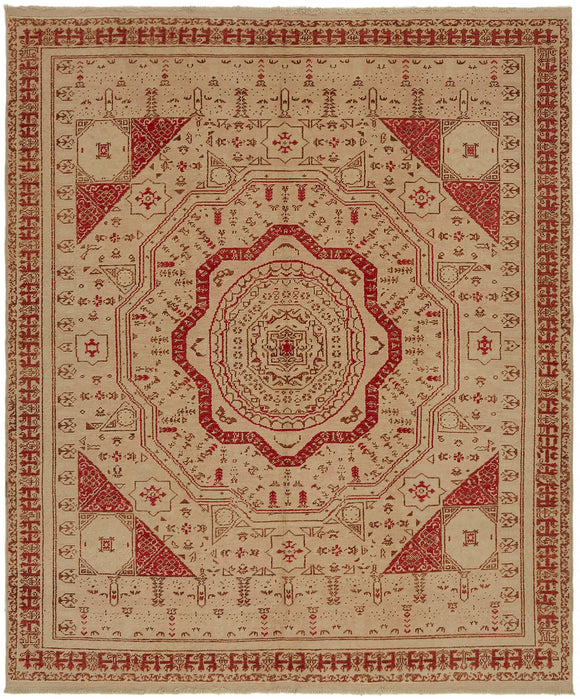 7x8 Beige Oushak Rug - 44463
