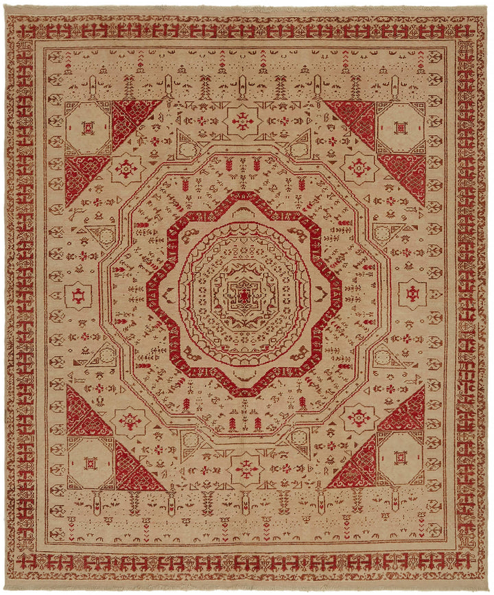 7x8 Beige Oushak Rug - 44463