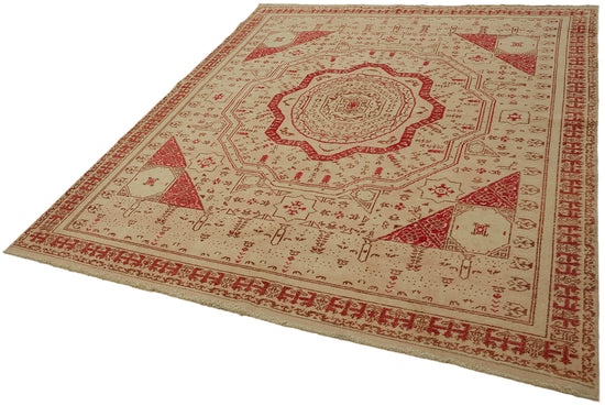 7x8 Beige Oushak Rug - 44463