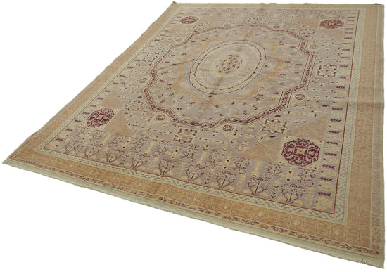 7x9 Beige Oushak Rug - 44471