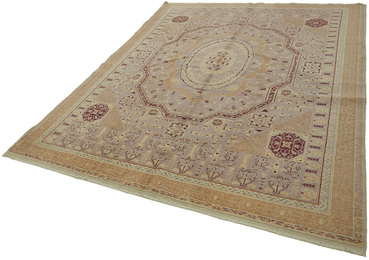 7x9 Beige Oushak Rug - 44471