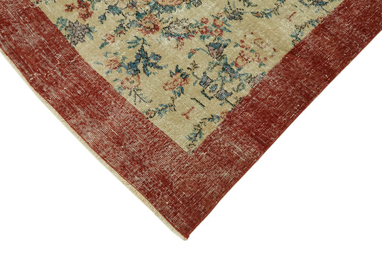 8x11 Beige Turkish Vintage Area Rug - 44495