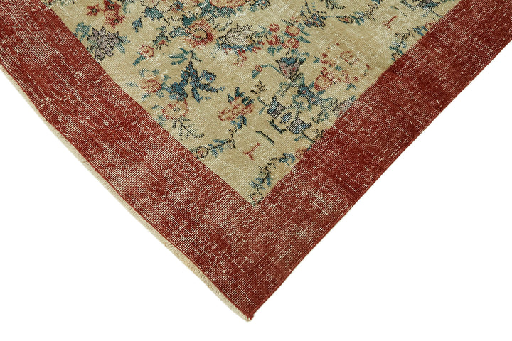 8x11 Beige Turkish Vintage Area Rug - 44495
