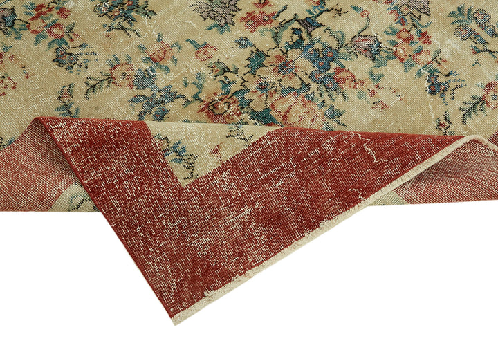 8x11 Beige Turkish Vintage Area Rug - 44495