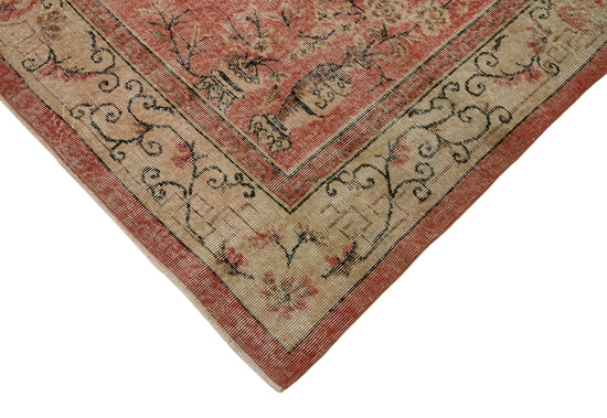 7x11 Red Turkish Vintage Area Rug - 44516