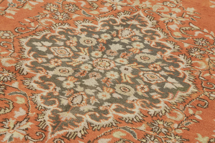 6x10 Beige Turkish Vintage Area Rug - 44557