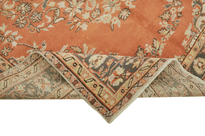 6x10 Beige Turkish Vintage Area Rug - 44557
