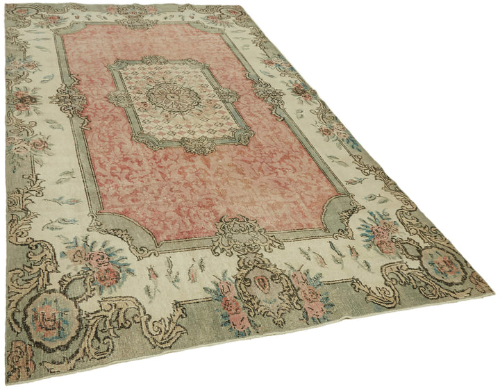6x11 Beige Turkish Vintage Area Rug - 44568