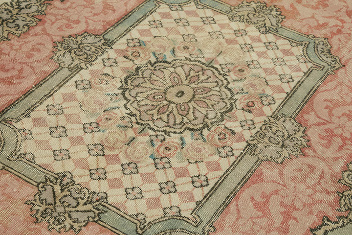 6x11 Beige Turkish Vintage Area Rug - 44568