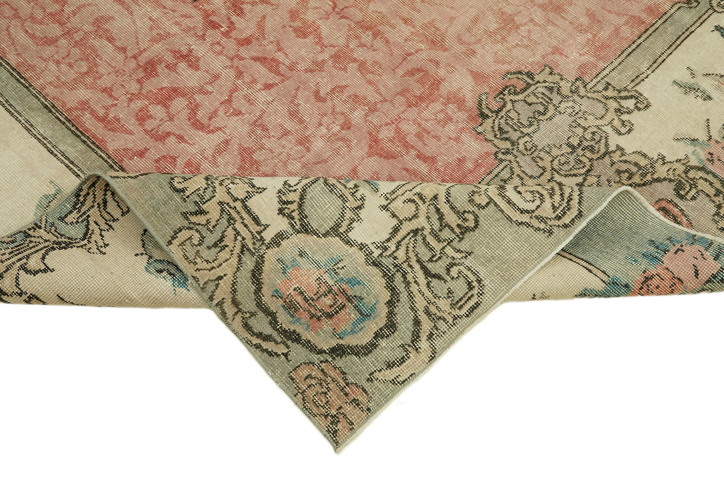 6x11 Beige Turkish Vintage Area Rug - 44568