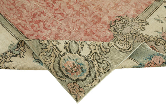 6x11 Beige Turkish Vintage Area Rug - 44568