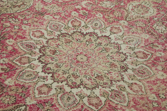 6x10 Beige Turkish Vintage Area Rug - 44573