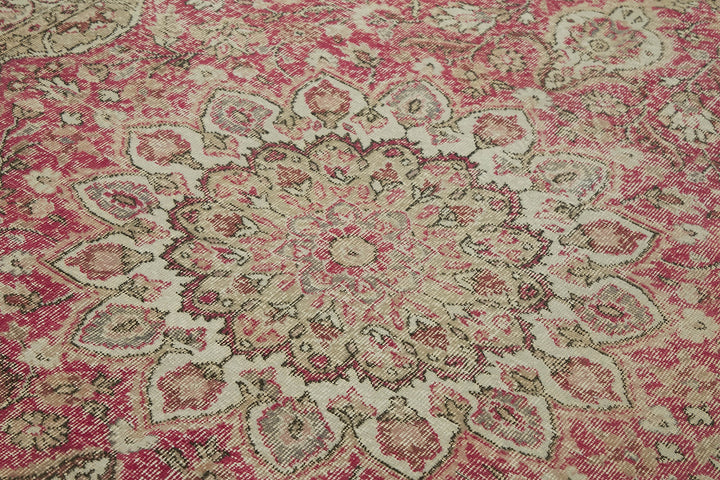 6x10 Beige Turkish Vintage Area Rug - 44573