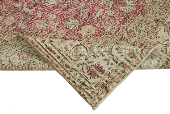 6x10 Beige Turkish Vintage Area Rug - 44573