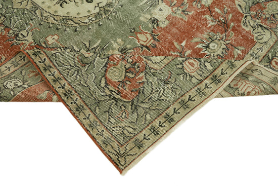 6x9 Beige Turkish Vintage Area Rug - 44574