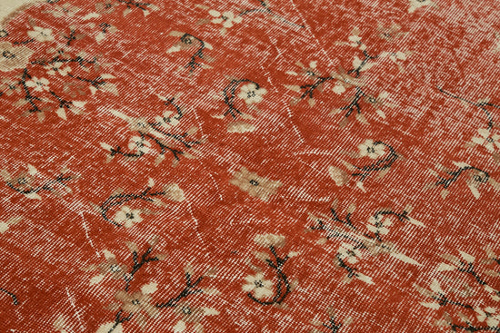 5x8 Beige Turkish Vintage Area Rug - 44579