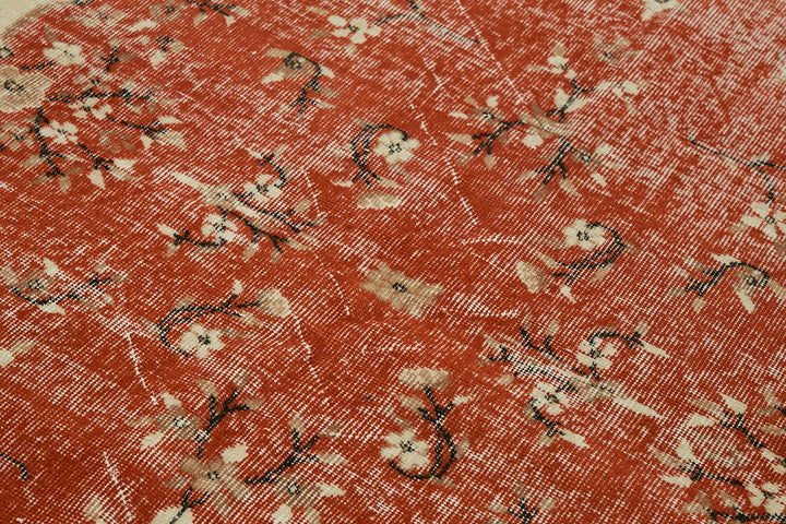 5x8 Beige Turkish Vintage Area Rug - 44579