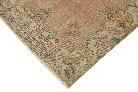 5x8 Beige Turkish Vintage Area Rug - 44597
