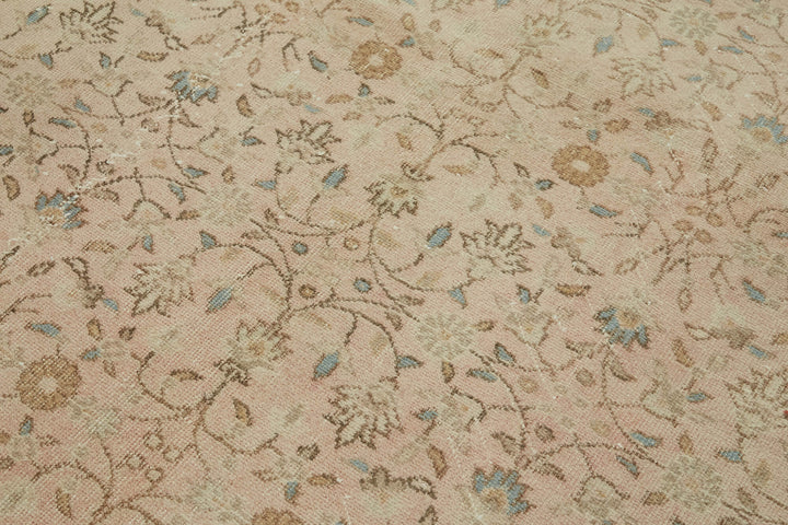 5x9 Beige Turkish Vintage Area Rug - 44601