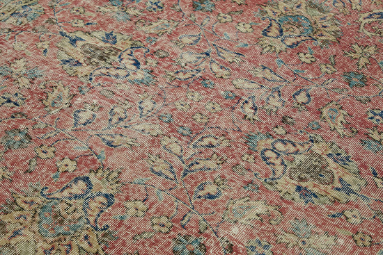 7x10 Beige Turkish Vintage Area Rug - 44606