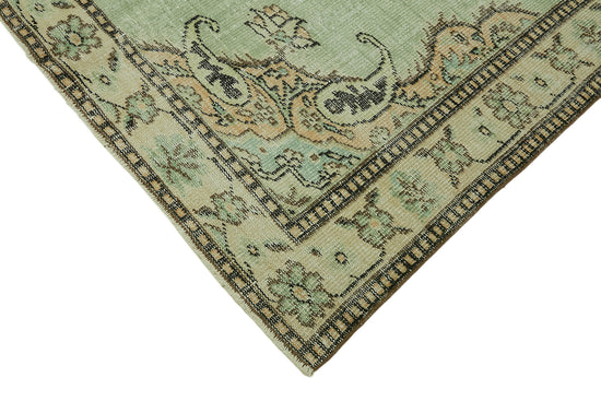6x9 Beige Turkish Vintage Area Rug - 44613