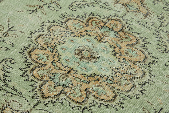 6x9 Beige Turkish Vintage Area Rug - 44613