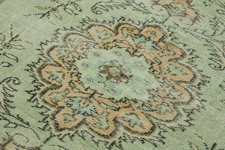 6x9 Beige Turkish Vintage Area Rug - 44613