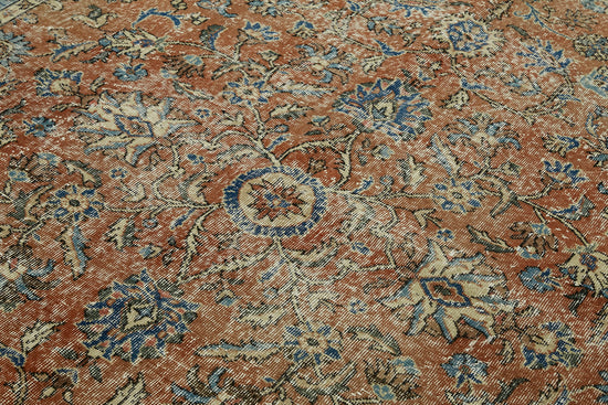 7x10 Beige Turkish Vintage Area Rug - 44627