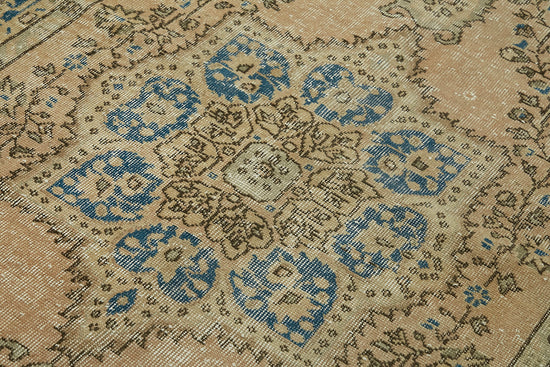 5x9 Beige Turkish Vintage Area Rug - 44630