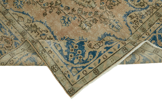 5x9 Beige Turkish Vintage Area Rug - 44630