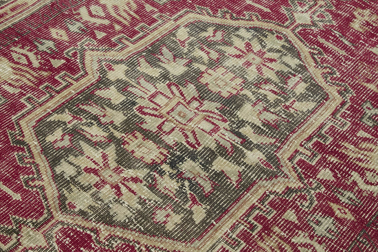 5x8 Beige Turkish Vintage Area Rug - 44632