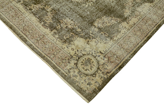 5x9 Beige Turkish Vintage Area Rug - 44634